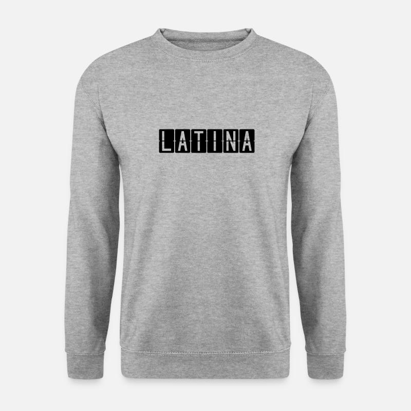 Latina Flughafentafel - Unisex Pullover - Weißgrau meliert