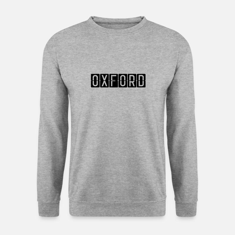 Oxford Flughafentafel - Unisex Pullover - Weißgrau meliert