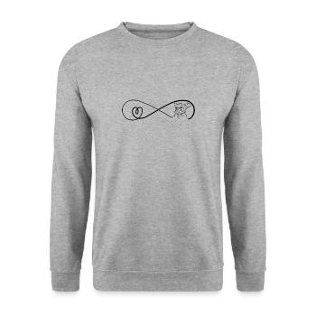 Bouledogue français - Sweat-shirt Unisexe - gris chiné - Devant - Alina (178cm) & Michal (187cm)