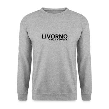 Coordonnées de Livourne - Sweat-shirt Unisexe - gris chiné - Devant - Alina (178cm) & Michal (187cm)