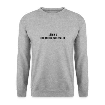 Löhne Nordrhein-Westfalen - Unisex Pullover - Weißgrau meliert - Vorne - Alina (178cm) & Michal (187cm)