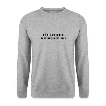 Königswinter Nordrhein-Westfalen - Unisex Pullover - Weißgrau meliert - Vorne - Alina (178cm) & Michal (187cm)