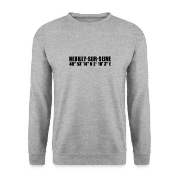 Neuilly-sur-Seine coordinates - Unisex Sweatshirt - salt & pepper - Front - Alina (178cm) & Michal (187cm)