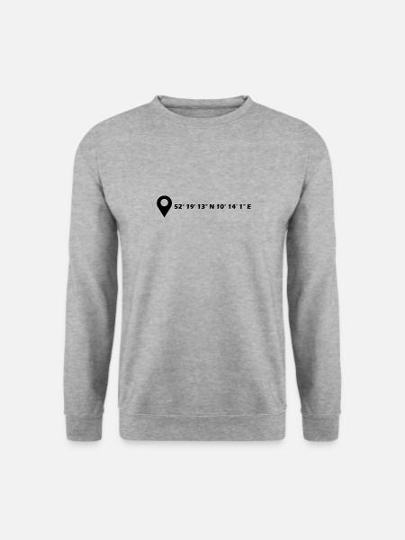 Peine coordinates - Unisex Sweatshirt - salt & pepper