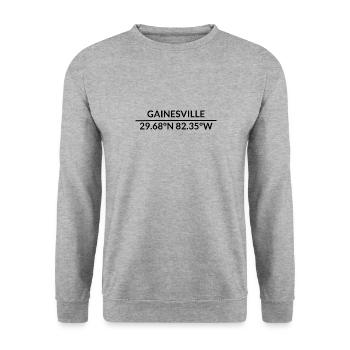 Coordonnées Gainesville, Floride, États-Unis - Sweat-shirt Unisexe - gris chiné - Devant - Alina (178cm) & Michal (187cm)