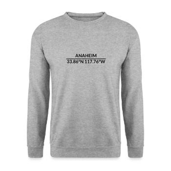 Anaheim, Californie, États-Unis - Sweat-shirt Unisexe - gris chiné - Devant - Alina (178cm) & Michal (187cm)
