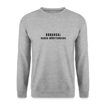 Bruchsal, Bade-Wurtemberg - Sweat-shirt Unisexe - gris chiné - Devant - Alina (178cm) & Michal (187cm)