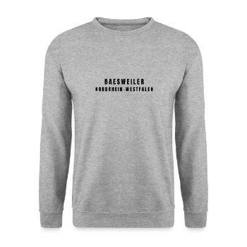 Baesweiler, Rhénanie-du-Nord-Westphalie - Sweat-shirt Unisexe - gris chiné - Devant - Alina (178cm) & Michal (187cm)