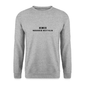 Hemer, North Rhine-Westphalia - Unisex Sweatshirt - salt & pepper - Front - Alina (178cm) & Michal (187cm)