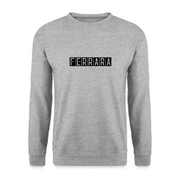 Ferrara airport sign - Unisex Sweatshirt - salt & pepper - Front - Alina (178cm) & Michal (187cm)