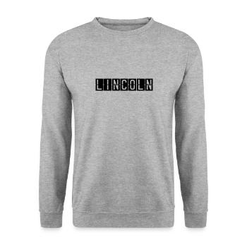 Lincoln Flughafentafel - Unisex Pullover - Weißgrau meliert - Vorne - Alina (178cm) & Michal (187cm)