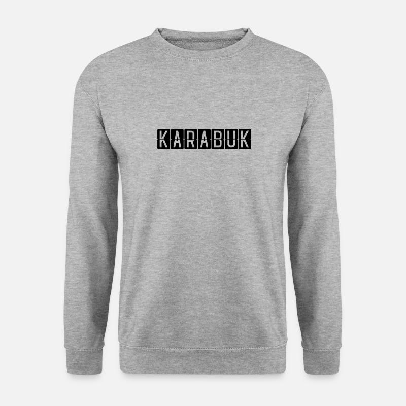 Karabük Flughafentafel - Unisex Pullover - Weißgrau meliert