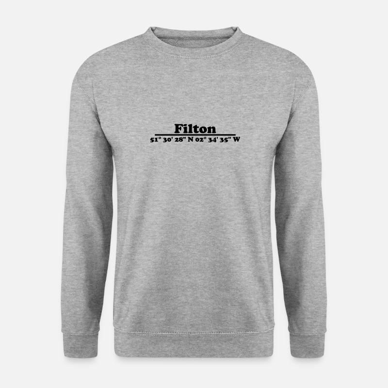 Filton Koordinaten - Unisex Pullover - Weißgrau meliert