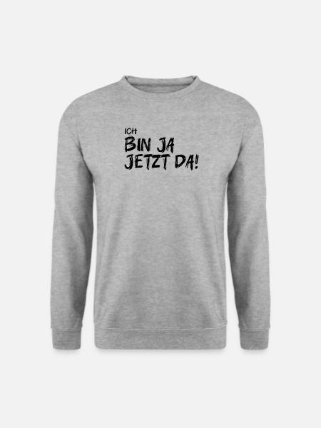 ichbinjajetztda - Unisex Pullover - Weißgrau meliert