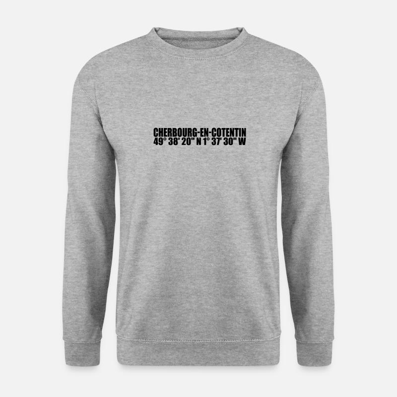 Cherbourg-en-Cotentin coordinates - Unisex Sweatshirt - salt & pepper
