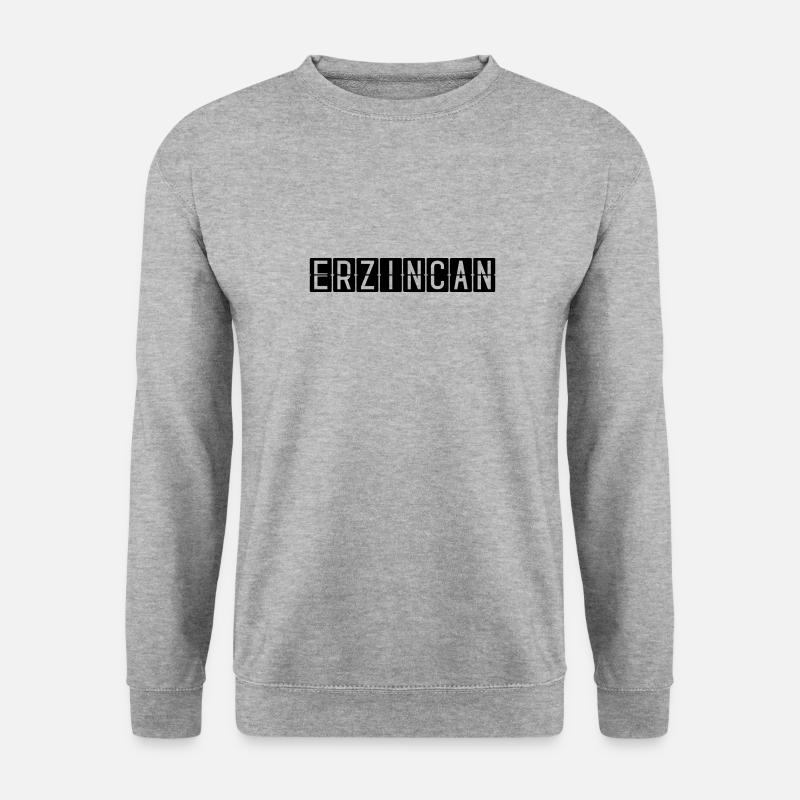 Erzincan Flughafentafel - Unisex Pullover - Weißgrau meliert