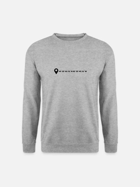 Gijón coordinates - Unisex Sweatshirt - salt & pepper