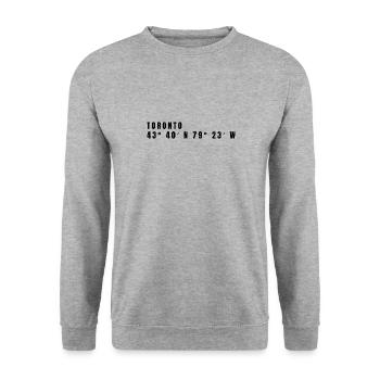 Toronto, Canada Coordinates - Unisex Sweatshirt - salt & pepper - Front - Alina (178cm) & Michal (187cm)