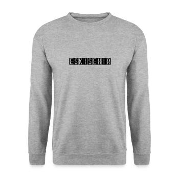Eskişehir Flughafentafel - Unisex Pullover - Weißgrau meliert - Vorne - Alina (178cm) & Michal (187cm)
