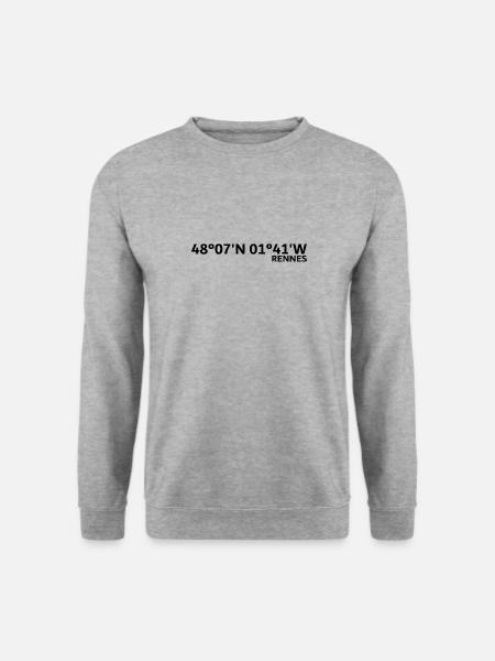 Rennes coordinates - Unisex Sweatshirt - salt & pepper