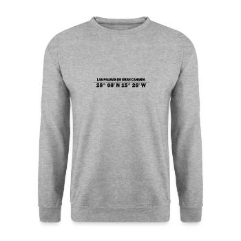 Las Palmas de Gran Canaria coordinates - Unisex Sweatshirt - salt & pepper - Front - Alina (178cm) & Michal (187cm)