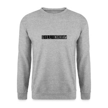 Gillingham Airport Sign - Unisex Sweatshirt - salt & pepper - Front - Alina (178cm) & Michal (187cm)