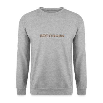 Göttingen Hund - Unisex Pullover - Weißgrau meliert - Vorne - Alina (178cm) & Michal (187cm)
