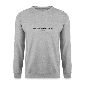 Thun Koordinaten - Unisex Pullover - Weißgrau meliert - Vorne - Alina (178cm) & Michal (187cm)