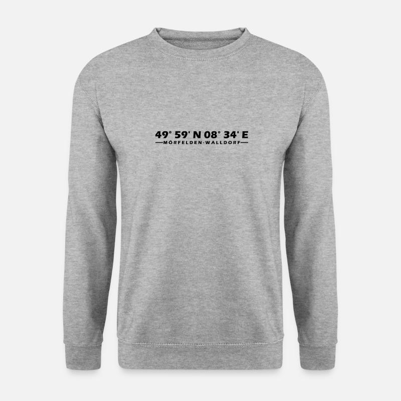 Coordonnées Mörfelden-Walldorf - Sweat-shirt Unisexe - gris chiné