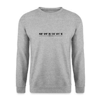Coordonnées du poisson-chat - Sweat-shirt Unisexe - gris chiné - Devant - Alina (178cm) & Michal (187cm)