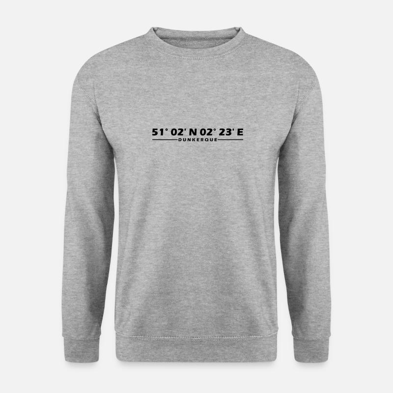 Coordonnées de Dunkerque - Sweat-shirt Unisexe - gris chiné