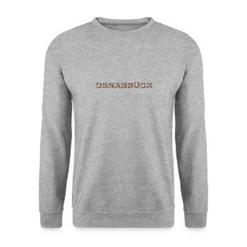 Osnabrück Hund - Unisex Pullover - Weißgrau meliert - Vorne - Alina (178cm) & Michal (187cm)
