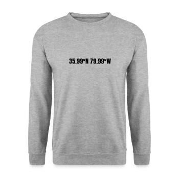 High Point, North Carolina, USA Coordinates - Unisex Sweatshirt - salt & pepper - Front - Alina (178cm) & Michal (187cm)