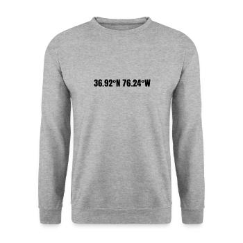 Norfolk, Virginie, États-Unis Coordonnées - Sweat-shirt Unisexe - gris chiné - Devant - Alina (178cm) & Michal (187cm)