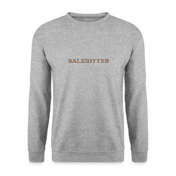 Salzgitter Hund - Unisex Pullover - Weißgrau meliert - Vorne - Alina (178cm) & Michal (187cm)