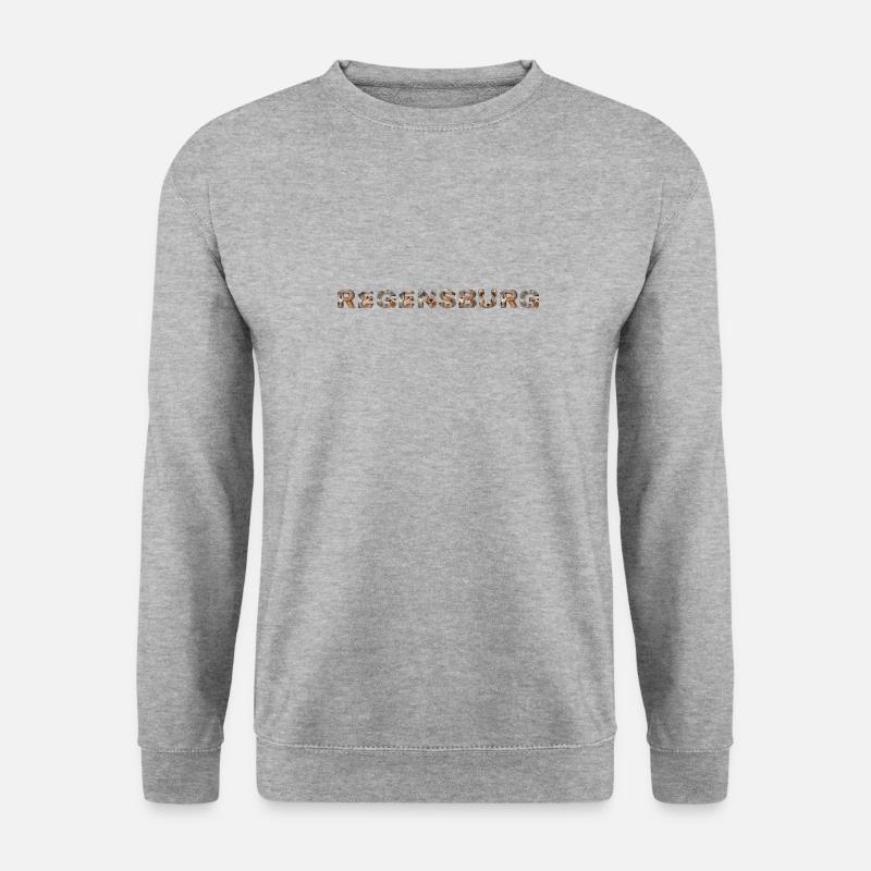Regensburg Hund - Unisex Pullover - Weißgrau meliert
