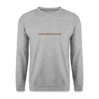 Oberhausen Hund - Unisex Pullover - Weißgrau meliert - Vorne - Alina (178cm) & Michal (187cm)