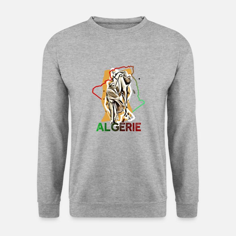 Algerien - Unisex Pullover - Weißgrau meliert