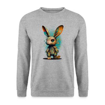 Buddy Bunny - Sweat-shirt Unisexe - gris chiné - Devant - Alina (178cm) & Michal (187cm)