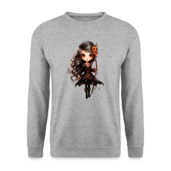 Forêt de Dollie - Sweat-shirt Unisexe - gris chiné - Devant - Alina (178cm) & Michal (187cm)