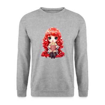 Maïs soufflé Dollie - Sweat-shirt Unisexe - gris chiné - Devant - Alina (178cm) & Michal (187cm)