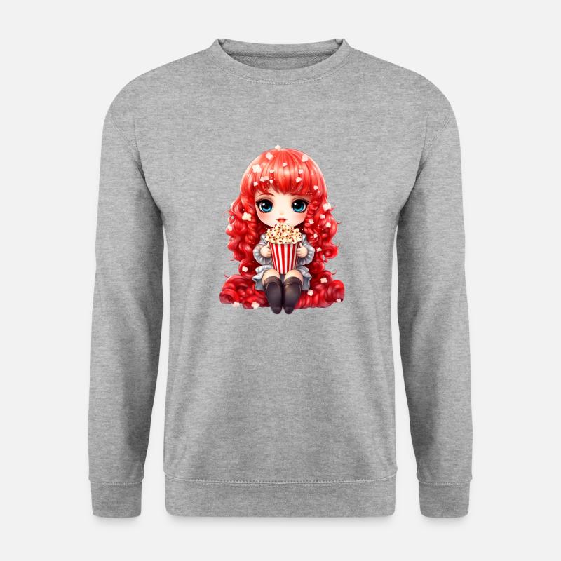 Dollie Popcorn - Unisex Pullover - Weißgrau meliert