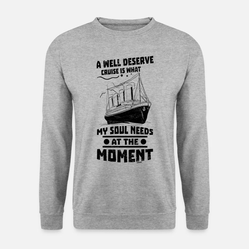 Kreuzfahrt - Unisex Pullover - Weißgrau meliert
