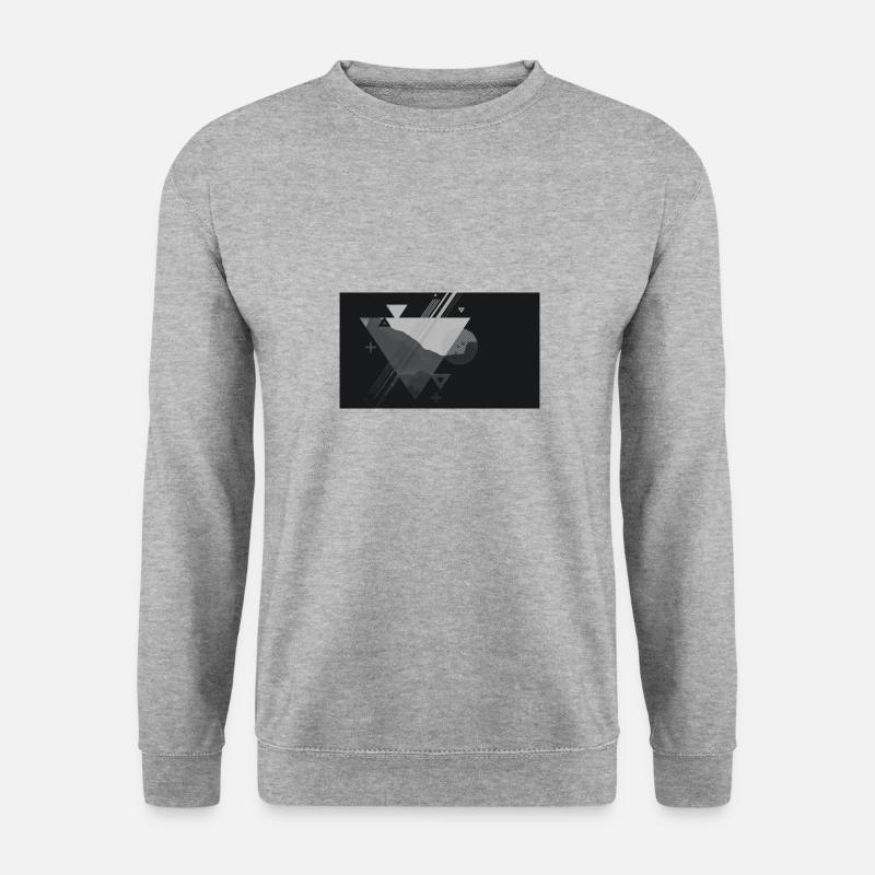 GEOMETRIE - Unisex Pullover - Weißgrau meliert