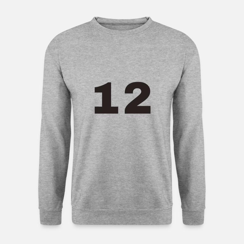 12 - Unisex Pullover - Weißgrau meliert