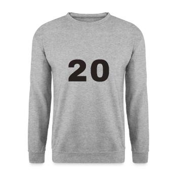 20 - Unisex Sweatshirt - salt & pepper - Front - Alina (178cm) & Michal (187cm)