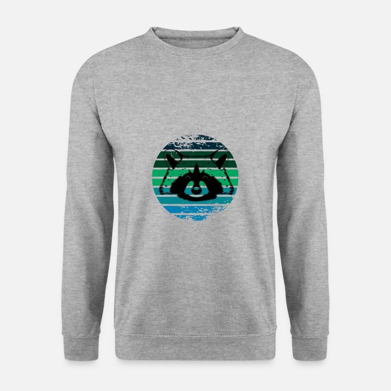 Waschbär - Unisex Pullover - Weißgrau meliert