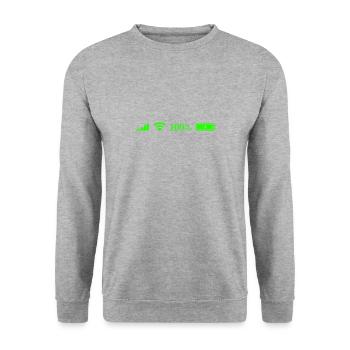 Internet - Unisex Sweatshirt - salt & pepper - Front - Alina (178cm) & Michal (187cm)