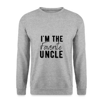 Uncle - Unisex Sweatshirt - salt & pepper - Front - Alina (178cm) & Michal (187cm)