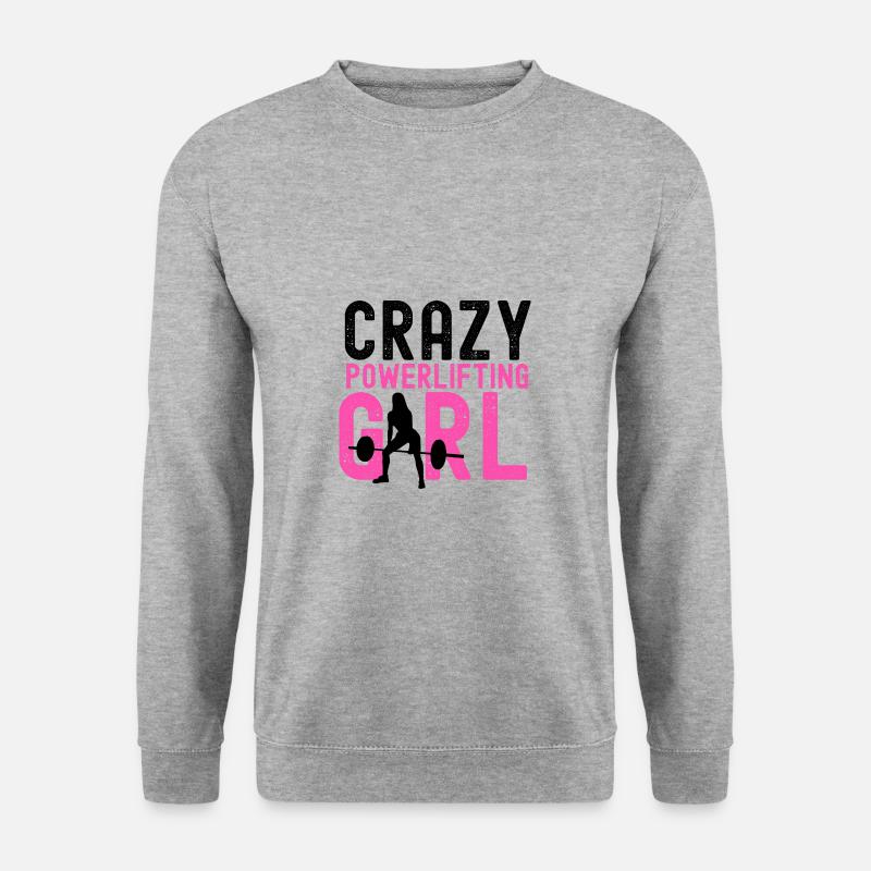 Fitness - Unisex Pullover - Weißgrau meliert